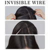 Qp hairMONIXI Synthetic Mixed Brown Hair Extension Long Wavy Invisible Wire Hair Clip in Hair Extensions for Women Natural Daily Hair