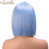 Qp hairMONIXI Synthetic Short Straight Bob Synthetic Wig  Light Blue Hair for Women Pink  Purple Colorful Cosplay Wig Heat Resistant