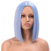 Qp hairMONIXI Synthetic Short Straight Bob Synthetic Wig  Light Blue Hair for Women Pink  Purple Colorful Cosplay Wig Heat Resistant