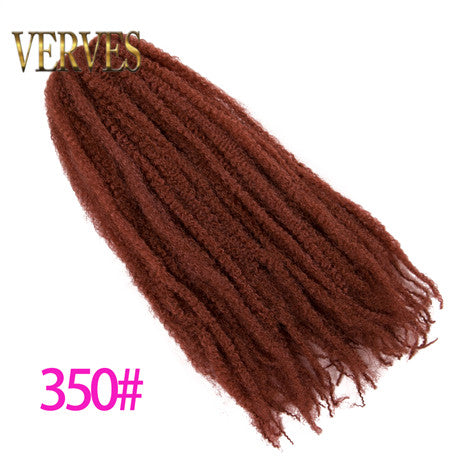 Qp hairMarley Hair 18 inch Afro Kinky Synthetic Braiding Hair Crochet Braids 30 Strands/pack Black Ombre Brown Hair Extensions Burgundy