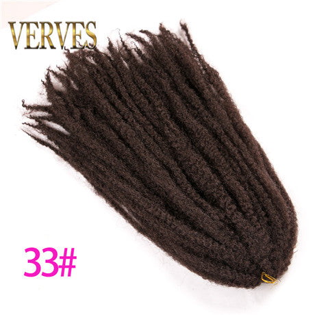 Qp hairMarley Hair 18 inch Afro Kinky Synthetic Braiding Hair Crochet Braids 30 Strands/pack Black Ombre Brown Hair Extensions Burgundy