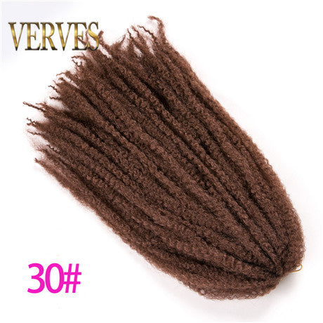 Qp hairMarley Hair 18 inch Afro Kinky Synthetic Braiding Hair Crochet Braids 30 Strands/pack Black Ombre Brown Hair Extensions Burgundy