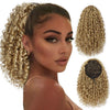 Qp hairSynthetic  Afro Kinky Curly Wig Drawstring Puff Ponytail Extension Synthetic Clip in Pony Tail African American Hair Extension