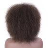 Synthetic Afro Wig for Women African Dark Brown Black Red Color Yaki Straight Short Wig Cosplay Hair Doris beauty