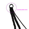 Qp hairSynthetic Boxing Braids Strap Chignon Tail With Rubber Band Hair Ring 16 Inch Small Crochet Braid Hair Ponytail Extensions Black