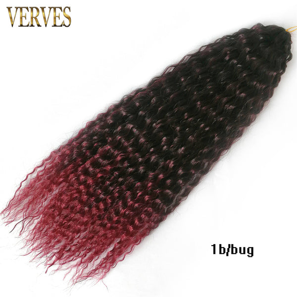 Qp hairSynthetic Marely Curl Kinky Twist Braiding Braids Hair Extensions Natural Wave Crochet Braids Pink Ombre Brown Goddess Passion