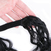Qp hairSynthetic Ponytail Long Wave Ponytail Wrap Around Water Wave 22 Inch Clip in Hairpiece Black Ponytail for Women