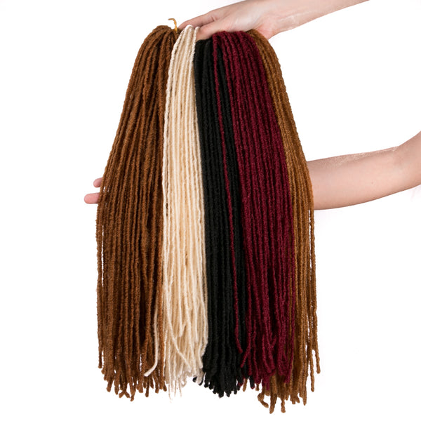 Qp hairSynthetic Soft Crochet Dreadlocks Hair Extension 18 inch Sister Locks Afro Crochet Braids Synthetic Hair Braiding