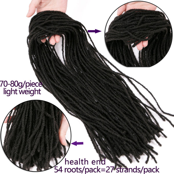 Qp hairSynthetic Soft Crochet Dreadlocks Hair Extension 18 inch Sister Locks Afro Crochet Braids Synthetic Hair Braiding