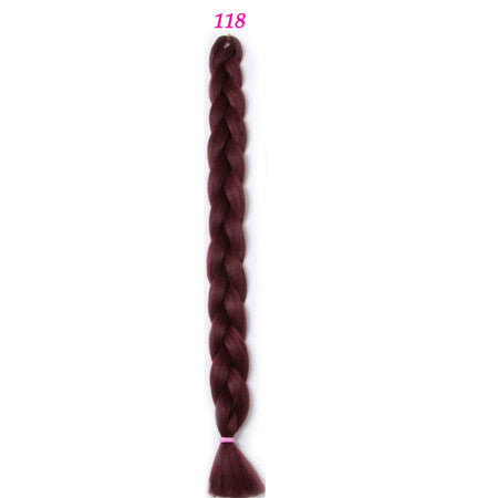 solid color braiding hair  one piece 82 inch Synthetic High Temperature Fiber 165g  pure color Braid Hair Extensions free shipping